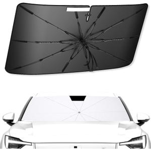 SXCY for 2021-2024 2025 Polestar 2 Windshield Umbrella Sunshade [Easier Foldable] for 2025 Polestar 2 Accessories 2025 Polestar 2 Sunshade Umbrella for 2025 Polestar 2 Windshield Sun Shade Umbrella