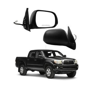 Dasbecan Passenger Side Mirror Compatible With 2005-2011 Toyota Tacoma Right Mirror With Manual Folding/Power Glass Replaces# TO1321256 Matte Black (3pins)