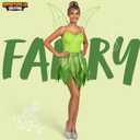 Spooktacular Creations Women Green Fairy Fairytale Dress with Fairy Wings Costume Set for Adult Halloween Costume (Small)
