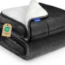 Weighted Blanket for Adults 15 Pounds 60x80 inches, Sherpa Fleece Throw Blanket Queen Size with Soft Plush Flannel Top, Fuzzy Fluffy Cozy Warm and Thick Heavy Blanket for Winter