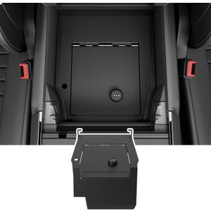 SZYANG Center Console Safe Organizer Compatible with 2021-2025 Ford F150 Lock Box No XLT STX Tremor Raptor Console Safe Vault Replacement for 2021-2025 Ford F-150 Accessories