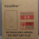 VocalStar Black Metal Framed Bathroom Mirror for Wall, 16 x 24 Inch Rounded Rectangle Matte Black Bathroom Vanity Mirror Farmhouse, 1/4-inch Shatterproof Glass | Ultra-Flush Hanging