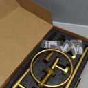 TURS Brushed Gold 5 Piece Bathroom Hardware Set, SUS304 Stainless Steel 24 Inch Bath Towel Bar Set, Round Bathroom Accessories Kit Wall Mounted (Brusehd Dark Gold)