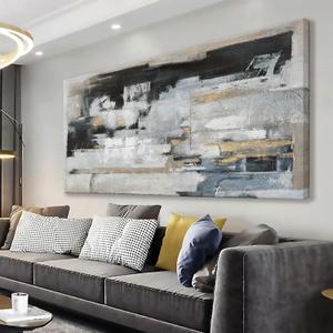 Suconvng Abstract Wall Art Ready To Hang Canvas Art Wall Decor Modern Fantasy Paintings Blue Grey Wall Art Prints Canvas Painting For Bathroom Abstract Wall Decor Bedroom Office Decoration 20"X40"