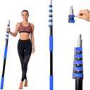 30FT Reach Telescopic Extension Pole-5-24FT Multi-Purpose Extension Pole with Easy Flip Lock, Universal Twist-on Metal Tip, Lightweight Sturdy Aluminum Paint Roller Extension Pole for Window Cleaning