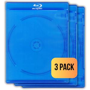 Original Single Blu Ray Cases (2 Pack) Studio Quality Replacement Blu-ray Boxes | 1 Disc Storage Case | 12MM Standard Size | Eco-Friendly Blue Ray Cases