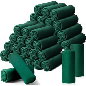 Kinlop Fleece Blanket Bulk 60 x 50 Inch Soft Lightweight Fleece Cozy Blanket Warm Throw Plush Pet Throw for Bed Couch Sofa Home Office Wedding Gifts Travel Camping(Turquoise Green, 40 Packs)