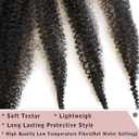 20 Inch Pre-Separated Springy Afro Twist Hair 8 Packs Spring Twist Hair For Distressed Soft Locs Natural Black Marley Twist Braiding Hair Synthetic Hair Extension For Black Women (8 Strands/Pack,1B#)