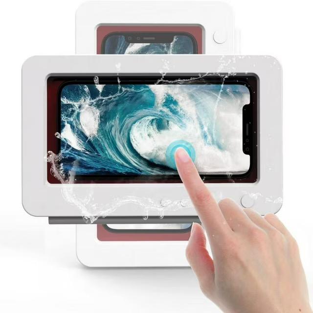 Topumt Shower Phone Holder Waterproof 360°Rotation,Wall Mount Phone Holder for Shower Bathroom Bathtub