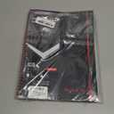 Black n' Red Notebook, Business Journal, 8-1/4" x 5-7/8", 70 Sheets, Ruled, Optik Paper, Scribzee App, Flexible Poly Cover, Wirebound, Black (C67009)