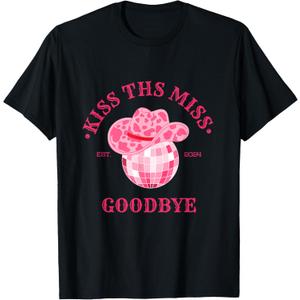 Kiss the miss goodbye cowgirl bachelorette party 2024 T-Shirt XL Kiss the miss goodbye cowgirl bachelorette party 2024 T-Shirt XL