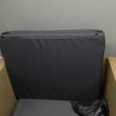 PatioGlow Outdoor Seat Cushion Set 24 x 24 x 4 Inch, Waterproof & Fade Resistant Patio Furniture Cushions with Removable Cover and Ties, Thick Deep Seating Pads for Outside Chair Sofa Couch, Grey