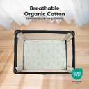 2-Pack Mini Crib Sheets Fitted - 38x26 Pack N Play Sheets for Pack and Play Mattress, Organic Cotton, Soft & Breathable Playard Bedding, Neutral Mini Toddler Bed Cover for Boys, Girls (Elly)