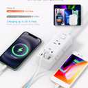 One Beat 10Ft Extension Cord with Multiple Outlets, Flat Plug Power Strip Surge Protector with 10 Ft Long Cord,6 Outlet 4 USB Ports (2USB C),Multi Outlet Wall Plug for Travel, College, Dorm Essentials
