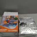 GONGSHI Vacuum Storage Bags, Space Saver Seal Bags For Clothing, Travel Luggage,Blankets, Comforters, Pillows, Clothes Storage.12 Jumbo