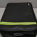 Fireproof Document Bag, Insulated Large Document Box with Lock, Important Document Organizer with Waterproof Zipper Home Office for Letter/A4 Files (Black&13 Pockets-Transparent, 17 x 12 x 5.3 inch)