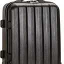Rockland Melbourne Hardside Expandable Luggage with Spinner Wheels, Metallic, Carry-On 20"