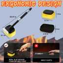 Grill Brush Bristle Free Grill Brush with 2 Replaceable Heat-Resistant Heads & Steel Scraper  BBQ Cleaner Brush for Cast Iron/Stainless Grates, Safe Steam-Powered Outdoor Grill Tool