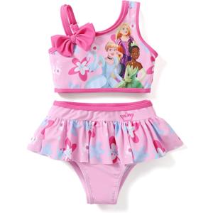 Disney Princess Moana Ariel Mickey and Friends Toddler Girls 2 Piece Tankini Bathing Suits Summer Rash Guard Swimwear (4-5T)