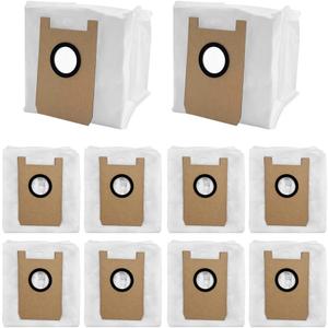 10 Pack Dust Bags Compatible with AIRROBO T20+/ T25+ Robot Vacuums, Accessories Replacement Part 3 L dust bag large capacity Dirt Disposal Bags