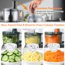 12 Cup Smart Food Processor, Electric Food Chopper Slicer