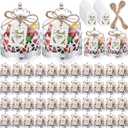 60 Sets Mini Crown Candy Boxes with Thank You Tags and Twine Plastic Candy Containers Storage Boxes Decorative for Wedding Baby Shower Princess Birthday Party Supplies(Silver,Crown)