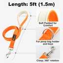 Plutus Pet Cotton Dog Harness and Leash Set, Reflective and Soft Padded, Quick Fit Vest Harness, for Small, Medium and Large Dogs, Orange, XXS