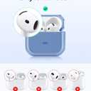 ESR Orbit Hybrid Case for AirPods 4, Compatible with MagSafe, Drop Protection with Lanyard, Blue
