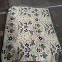 Boho Throw Blanket for Couch 100% Cotton Soft Birds and Floral Double Embroidery Breathable Throw Blankets,50"60" All Season Reversible Throws for Sofa Chair Livingroom Home Decor