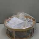 Flush Mount Light Fixture, LED Flush Mount Ceiling Light in Unique White Finish, 12-inch Close to Ceiling Light for Hallway, Porch, Living Room, Kitchen, MX100026 (White & Frosted Glass)