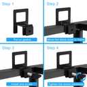 Non Slip Mattress Gaskets for Bed Frame, 6 pcs Mattress Holder in Place Gripper, Anti-Slip Baffle Fit for Metal Bed Frames, Easy to Installation Metal Pad Gripper, Black