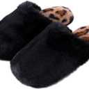 Women's Cozy Plush Furry Close Toe Slipper with Comfort Non Slip Outsole