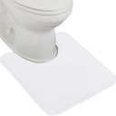 GORILLA GRIP Thick Memory Foam Toilet Rug for Bathroom, U Shaped Washable, Soft Absorbent Velvet Topside Floor Mats, Machine Wash, Cushioned Luxury Rugs for Bath Room, 22.5 x 19.5, White