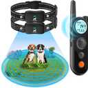 Wireless Dog Fence System for 2 Dogs, Electric Fence with 6100FT Remote Control, Adjustable Distance 25-3500FT, 185 Day Standby, 2 Waterproof Collars for All Pets