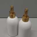 Natheeph 14OZ Ceramic Soap Dispenser Ceramic Soap Pump Dispenser Can Fill Liquid for Bathroom/Kitchen (2PC White)