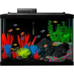 GloFish 20 Gallon Aquarium Kit with LED Lights, Decor Heater and Filter