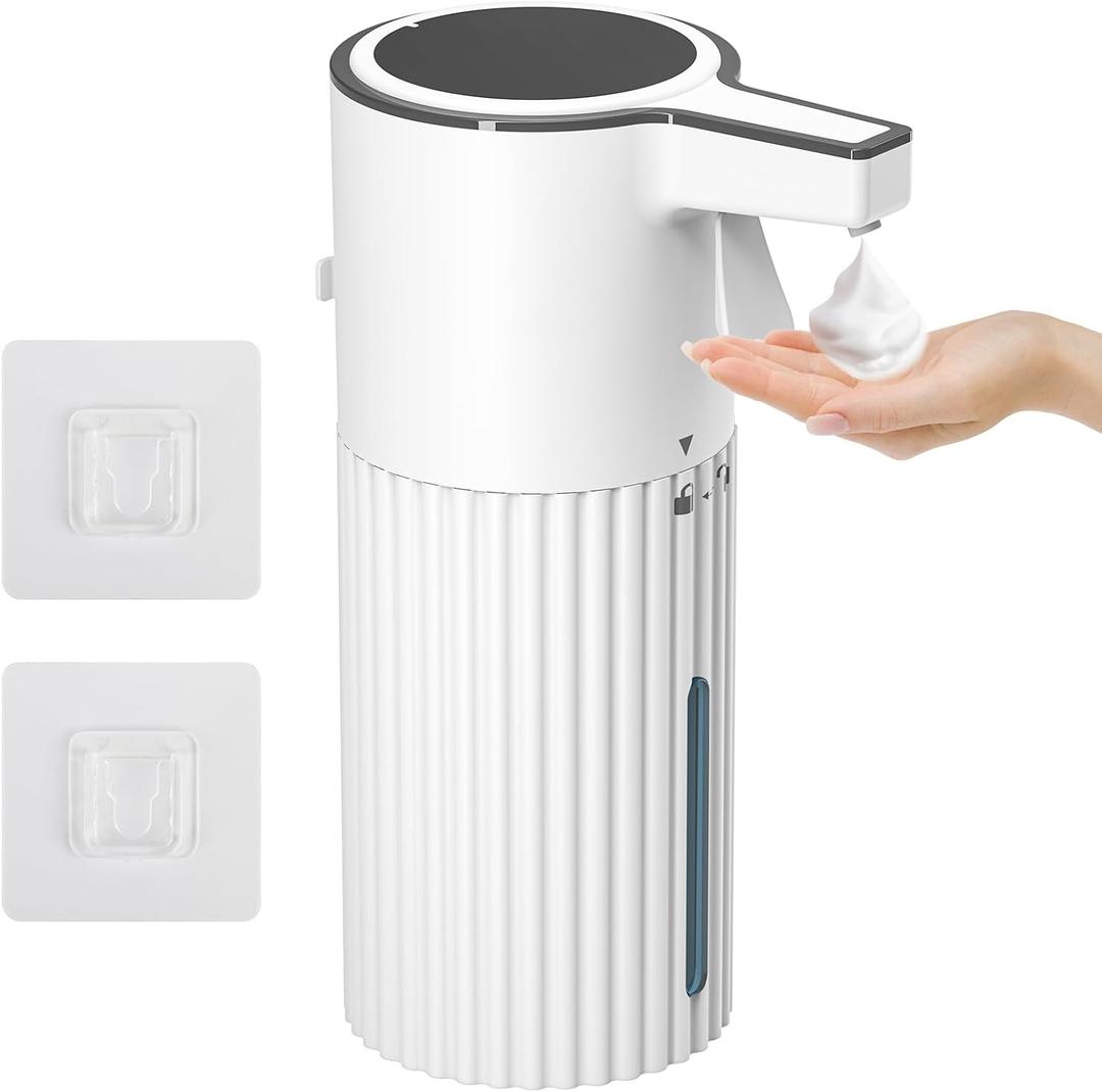 HOMELYLIFE Automatic Foaming/Liquid Soap Dispenser, 13.53oz/400ml Soap Dispenser Need AA*2 (Don't Include), Electric Hand-Pump Soap Dispenser for Bathroom, Kitchen, Office, Home (Foam)