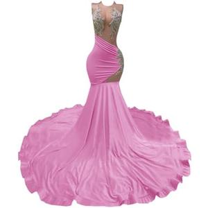 Ikerenwedding Prom Dress Glitter Crystal Beaded Pageant Celebrity Gala Mermaid Evening Party Gown 16