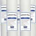 Pack of 5 Compatible Replacment filter set for GE GXWH04F GXWH20F GXWH20S GXRM10 GX1S01R Compatible Filters, 5 Micron Water Filter Cartridges by IPW Industries Inc.
