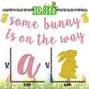 Some Bunny is On The Way Banner, Bunny Baby Shower for Her, Spring Easter Baby 1st Birthday Gender Reveal Party Decorations Supplies for Girl