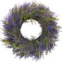26'' Large Lavender & Eucalyptus Wreath for Front Door, Window - Artificial Eucalyptus Leaves Greenery Outdoor Wreath for Wedding Farmhouse Porch Wall Room Home Decor (Purple)