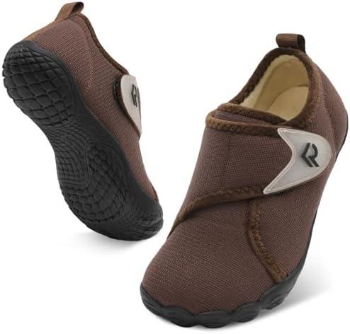 relxfeet Men's Slippers Wide Width Adjustable Orthopedic Diabetic House Shoes for Neuropathy Swollen Feet Relief Non-Slip Rubber Sole Indoor Outdoor, (Dark Brown, Size 15) 