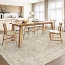 Washable Rug 8x10 Area Rugs: Modern Geometric Rugs for Living Room Non Slip Soft Low Pile Moroccan Indoor Carpet for Bedroom Nursery Dining Room Home Office Children's Room (Beige, 8'x10')