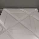 Art3d PVC 3D Wall Panel, Decorative Wall Tile in White 12-Pack 19.7"x19.7"