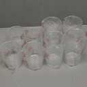 KX-WARE 14-ounce and 20-ounce Acrylic Glasses Plastic Tumbler, set of 8 Clear - Hammered Style, Dishwasher Safe, BPA Free
