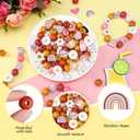 Waydress 200 Pcs Boho Rainbow Wooden Beads for Crafts 16mm First Trip Around The Sun Spacer Rustic Home Farmhouse Wood Beads for DIY Party Decors