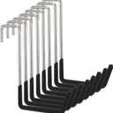 Rafter Hanger Hook, Large S Hooks for Hanging, Ladder Hanger, Bike Hooks, Garage Storage Organizer, Black 8PC