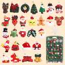30 pcs Christamas Tree Decorations Clearance,Mini Resin Ornaments for Christmas Trees,Small Santa Clause Charms Xmas Decorations Sets for Girls Women