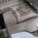 Lexicon Traditional Sofa Chair for Living Room Accent Chair with Tufting, Queen Legs in Cherry Finish with Gold Tipping, Upholstered Armchair Comfy Chair for Bedroom/Office/Waiting Room, Brown