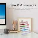 Acrylic Makeup Brush Holder for Vanity, Unique Office Desk Accessories For Women Aesthetic, Pen Display Stand Holder, Makeup Brush Drying Rack, Make Up/Hair/Paint Brush Holder, Clear